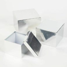 silver square sheen boxes
