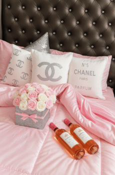 Fabric (3D) Glitter Square Rose Boxes